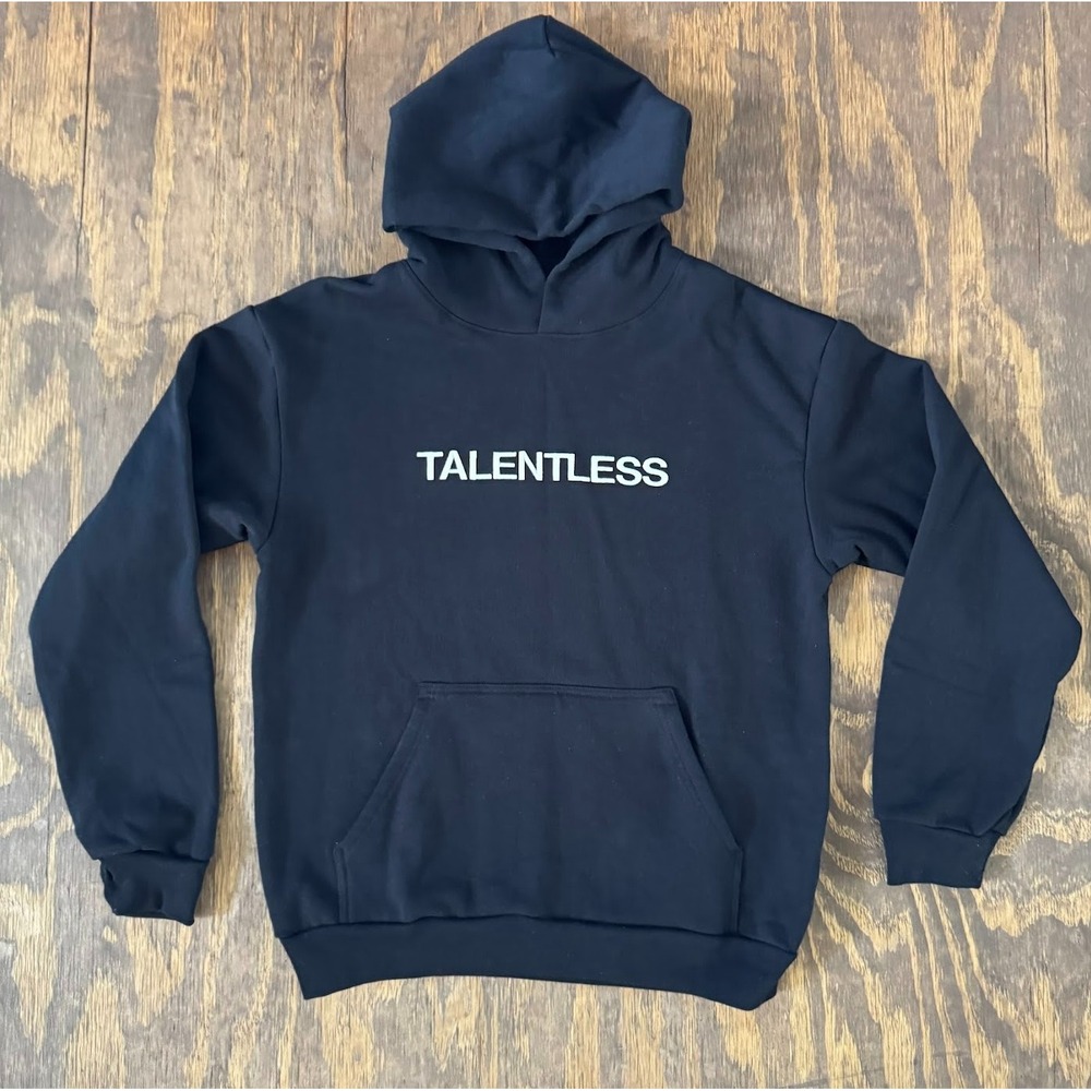 Talentless Men's XL Heavyweight Circle Logo Hoodie Black White Scott Disick